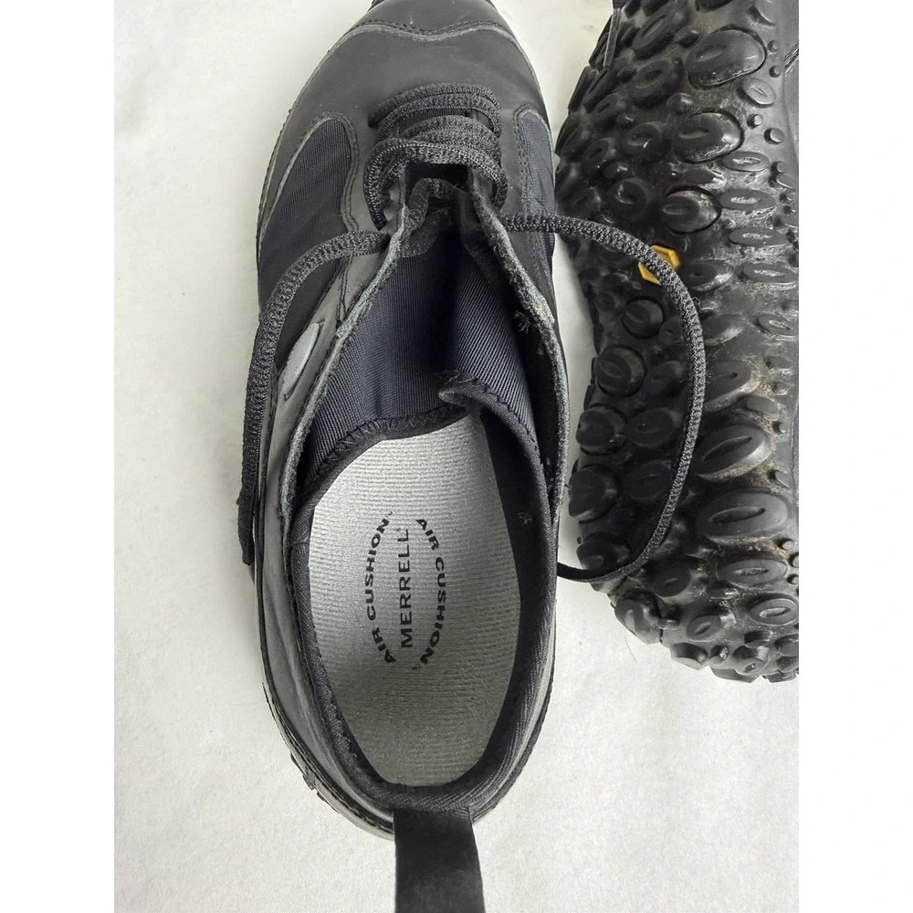 Merrell Vibram  AIR CUSHION men's Shoes‎ Size 9 Black Lace Up-Slip Proof
